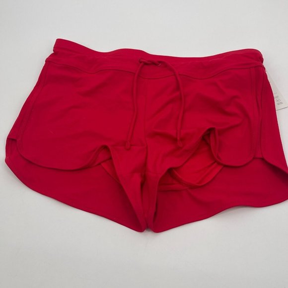 Athleta Womens Swim Bottoms Medium Red Surge Swim Short Stretchy Casual UPF New - Picture 3 of 14